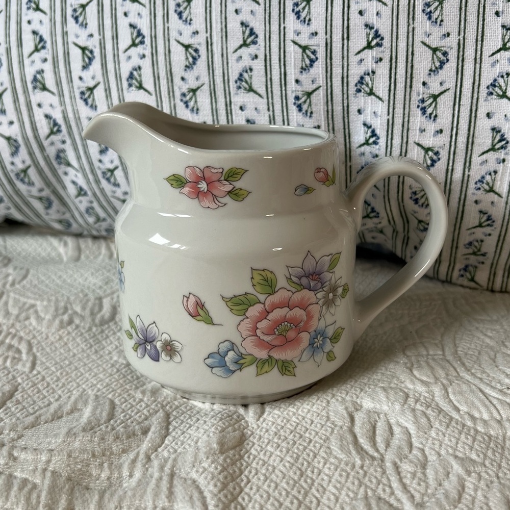 Vintage Ceramic Floral Pitcher